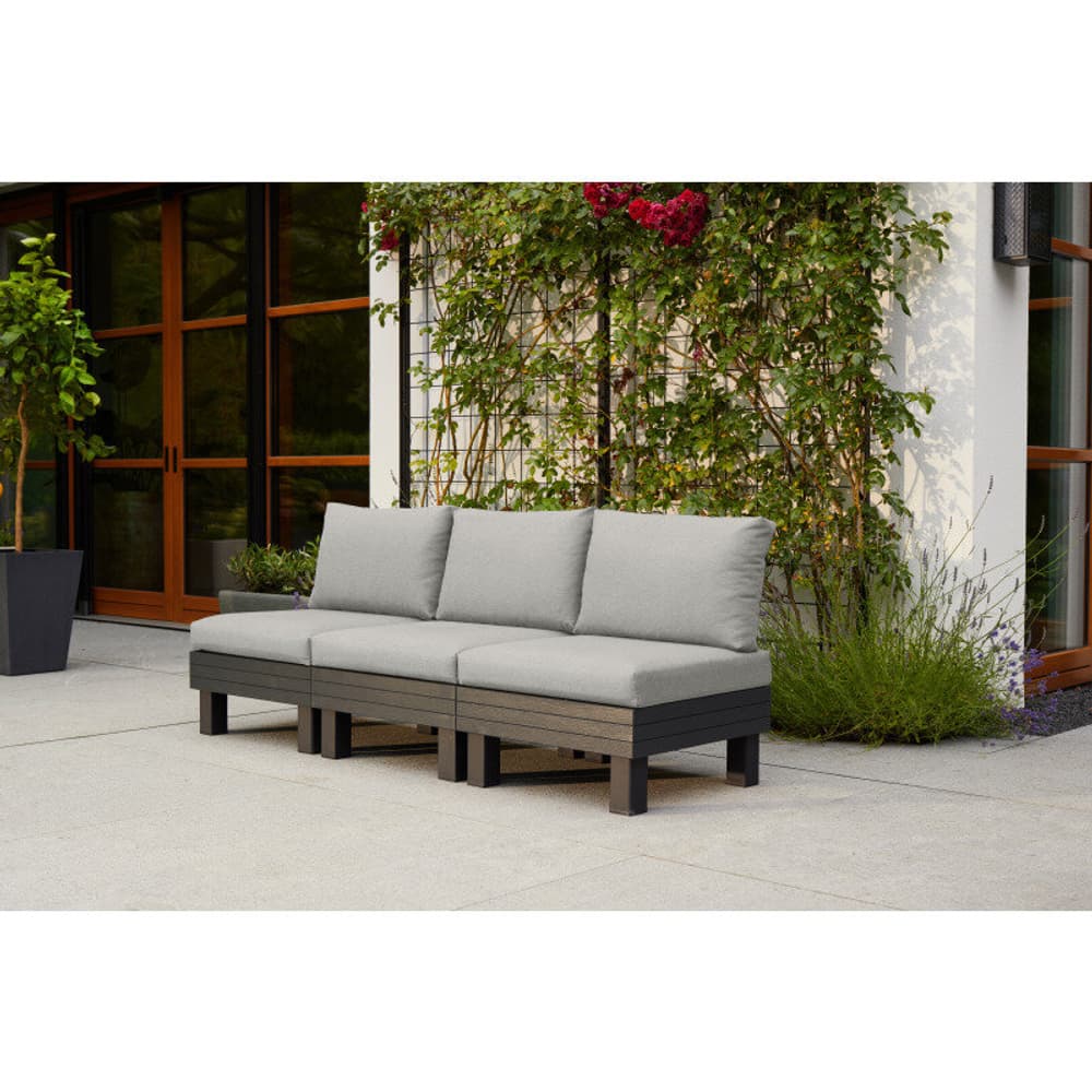 Sofa Elements 3 Sitzer graphite/hellgrau Gartensofa Keter 669700106621 Bild Nr. 1