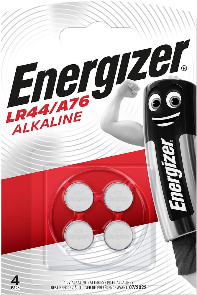 Alkaline LR44/A76 1.5 V 4 Stk. Knopfzelle Pile bouton Energizer 792209800000 Photo no. 1
