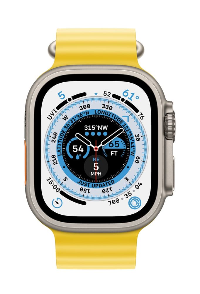 Watch Ultra GPS + Cellular, 49mm Titanium Case with Yellow Ocean Band Smartwatch Apple 785300169135 N. figura 1