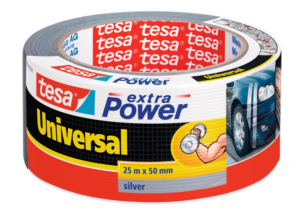 extra Power® Universal 25m:50mm gris Rubans adhésifs Tesa 663081000000 Photo no. 1