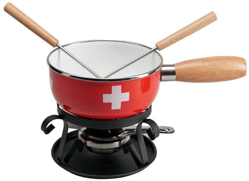CH incrociato in 5 parti, rosso/bianco Caquelon per fondue Nouvel 785300185362 N. figura 1