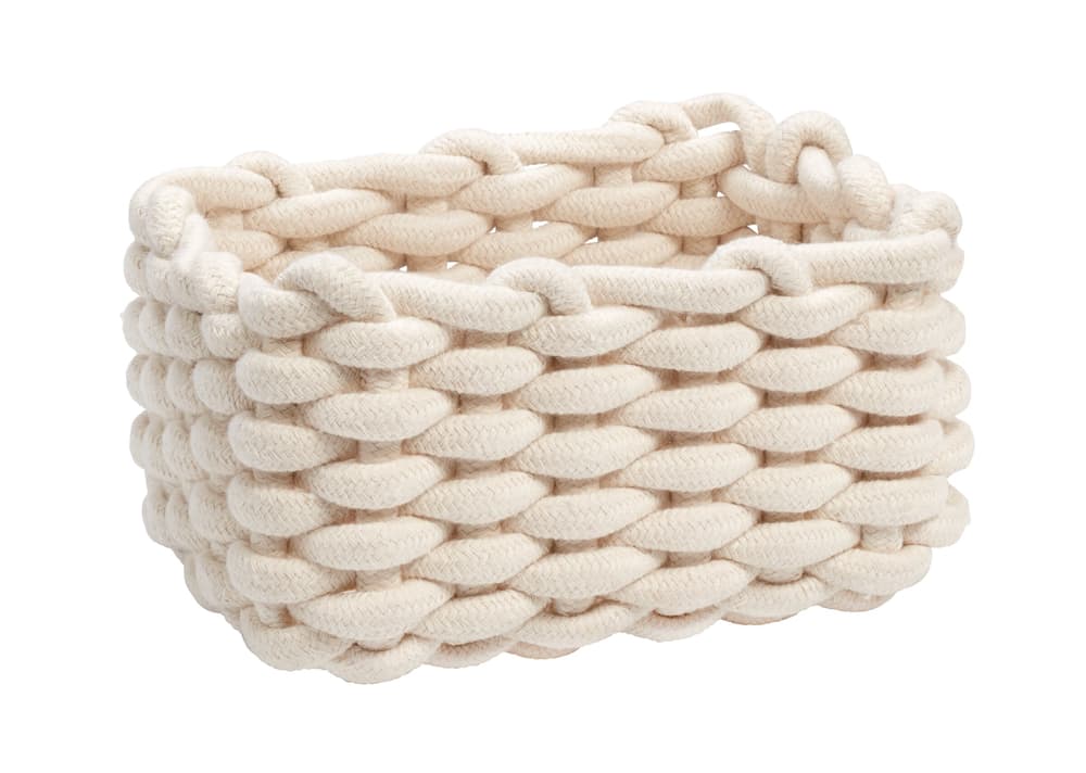 Aufbewahrungskorb Cord Korb diaqua 674099000000 Farbe Weiss Grösse 20 X 14 X 10 CM Bild Nr. 1