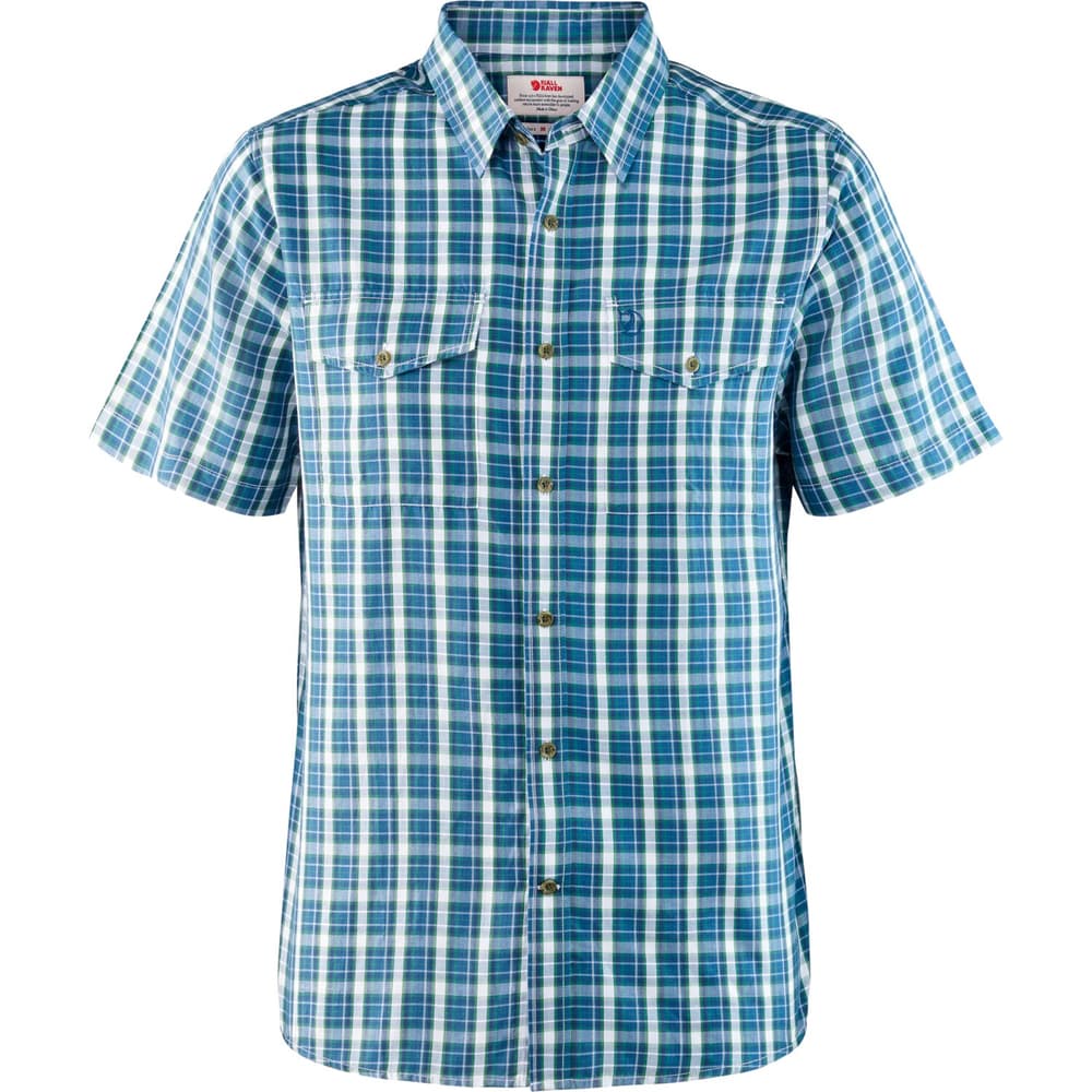 Abisko Cool Shirt SS M Camicia da trekking Fjällräven 468800400340 Taglie S Colore blu N. figura 1