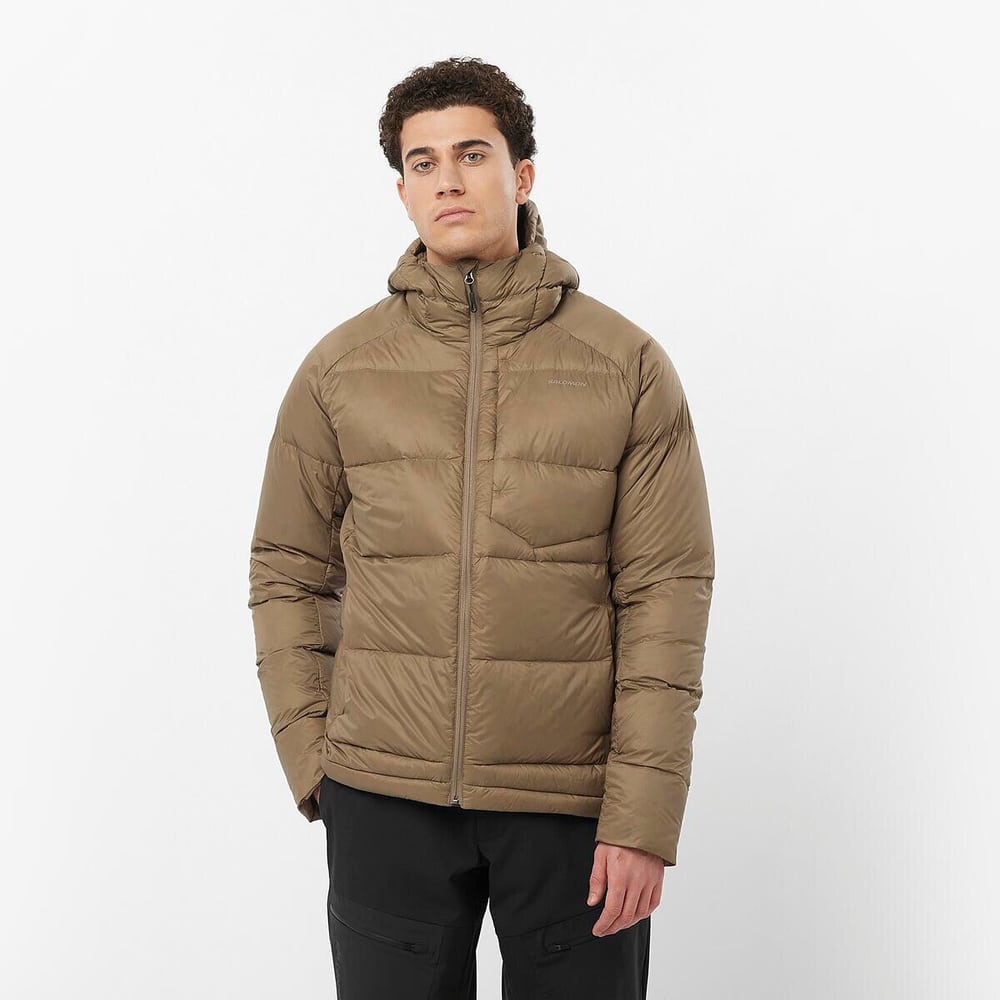 Outline Down Hooded Giacca in piumino Salomon 468442800677 Taglie XL Colore fango N. figura 1