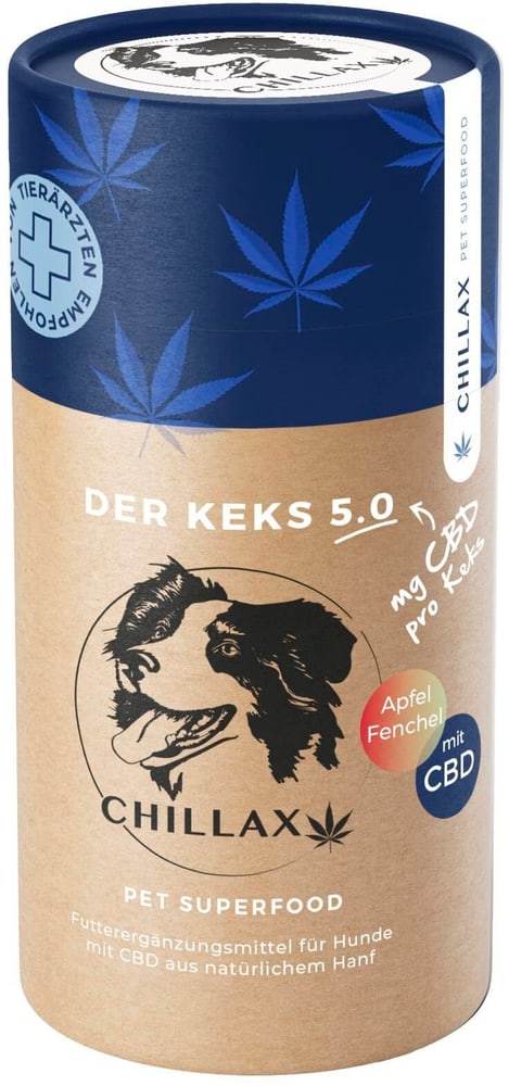 Hunde-Nahrungsergänzung CBD-Keks Apfel-Fechel - 5 mg Hundeleckerli Chillax 785302425035 Bild Nr. 1