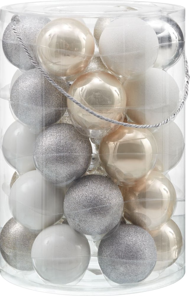 KAI Set di palline di vetro 445132300000 Colore Champagne, Bianco / Argento, Oro N. figura 1