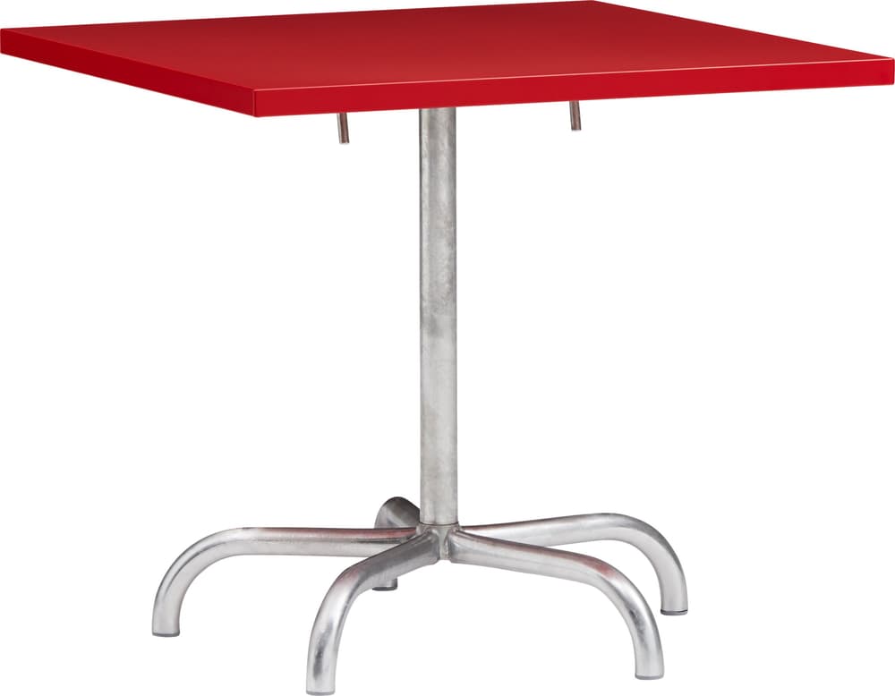 SÄNTIS Table pliante Schaffner 408025100030 Dimensions L: 80.0 cm x P: 80.0 cm x H: 72.0 cm Couleur Rouge Photo no. 1