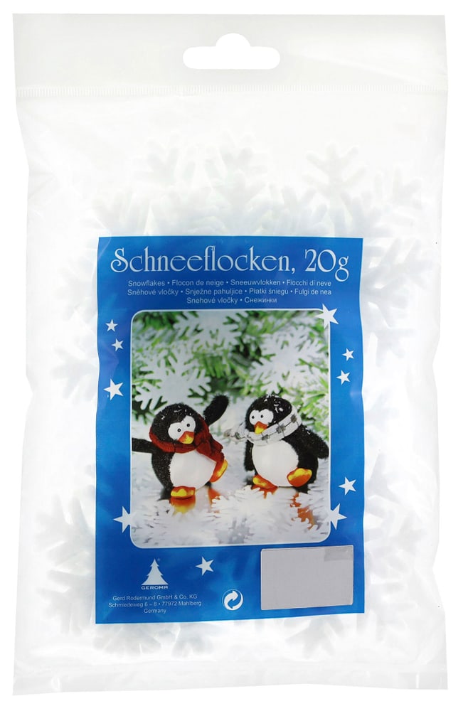 Schneeflocken aus Filz, 20g, weiss Adventsfloristik Geroma 658900400000 Bild Nr. 1