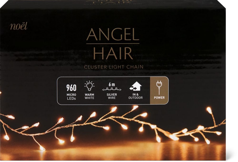 Guirlande lumineuse en grappe Cheveux d’ange Noel by Ambiance 72398000000021 Photo n°. 1