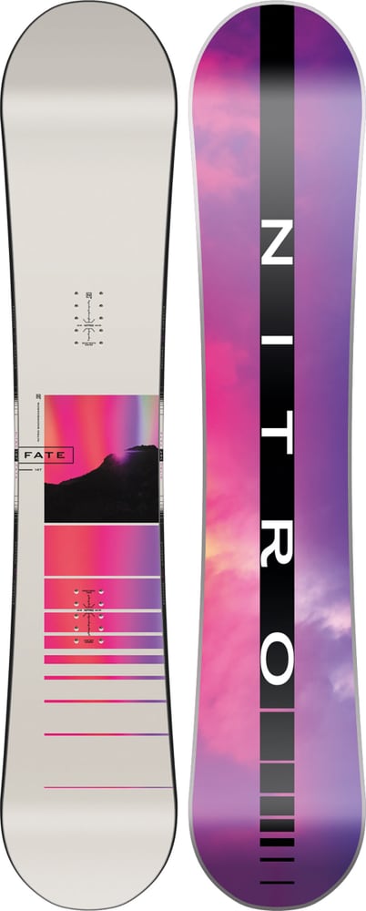 Fate inkl. Ivy (S/M) All Mountain Snowboard inkl. Bindung Nitro 494558715081 Couleur gris claire Longueur 150 Photo no. 1