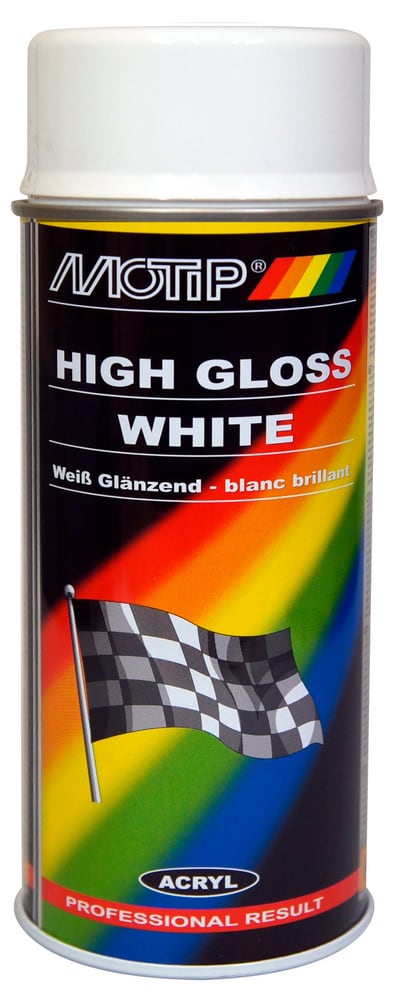 Rallye vernice bianco high gloss 150 ml Vernice spray MOTIP 620837900000 N. figura 1