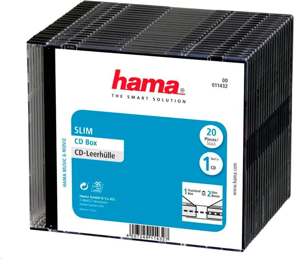 CD-Slim-Box, 20er-Pack, Vorratspack optische Medien Leerhülle Hama 785302422474 Bild Nr. 1