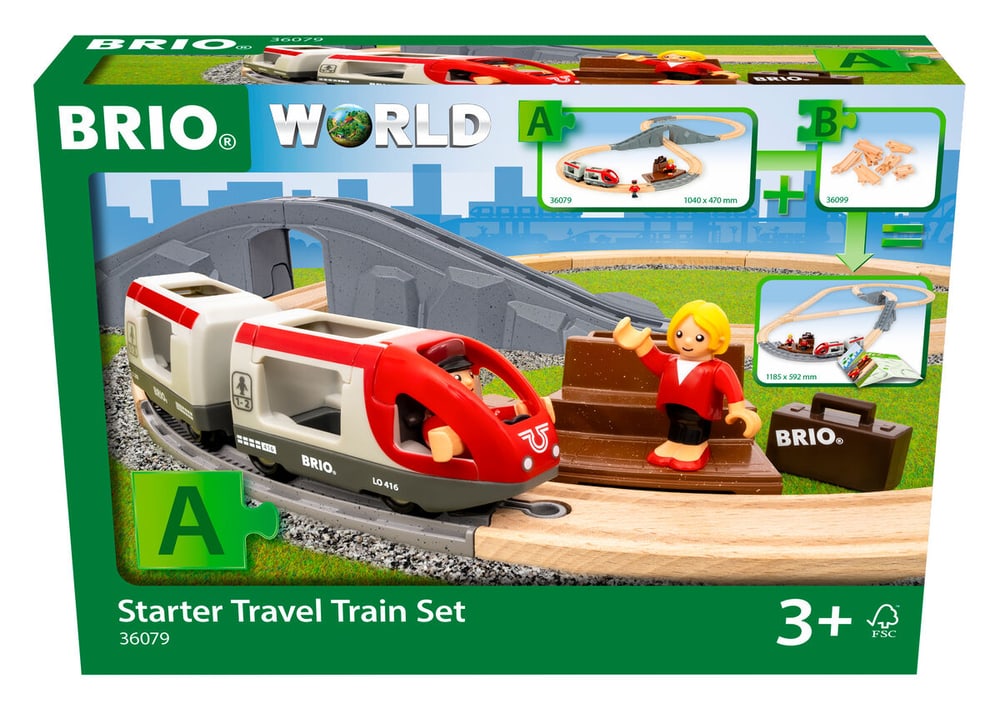 Brio Starter Travel Train Set Set di giocattoli Brio 748549200000 N. figura 1