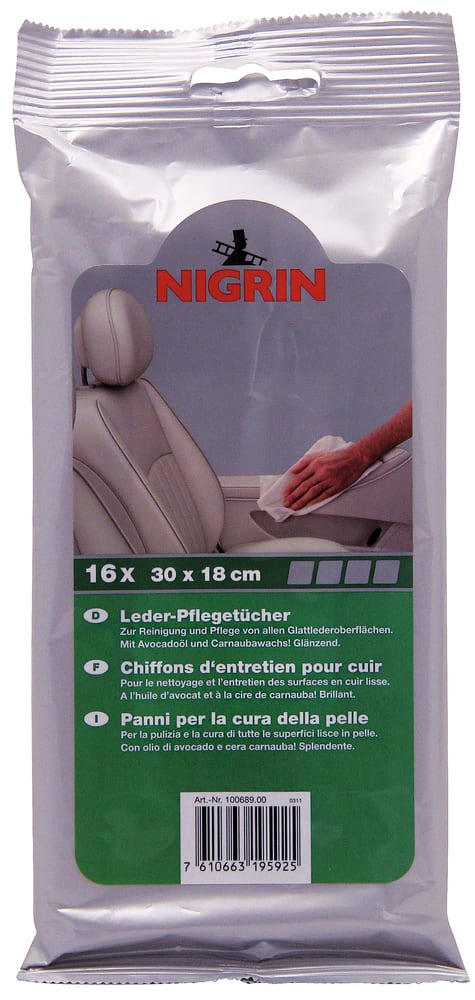 Leder-Pflegetücher Pflegemittel Nigrin 620809600000 Bild Nr. 1