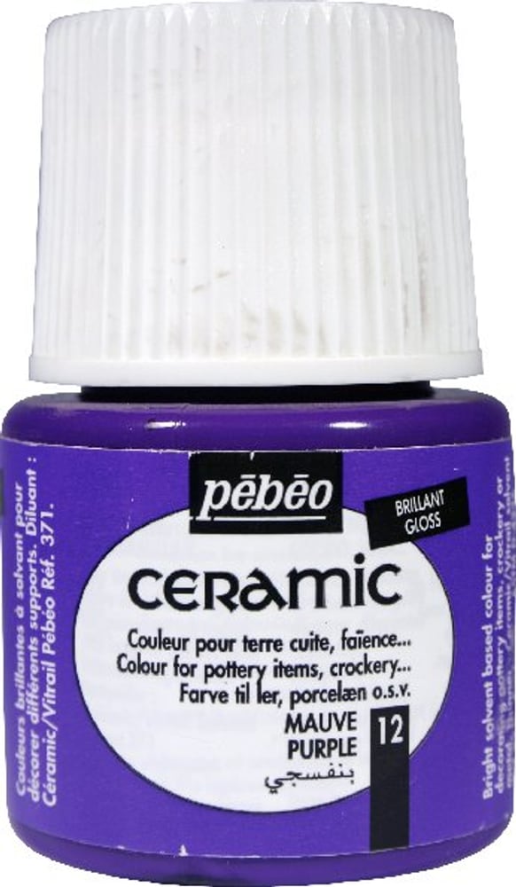 PÉBÉO Ceramic Keramikmalfarbe 12 Purple 45ml Keramikfarbe Pebeo 663510000800 Farbe Violett Bild Nr. 1