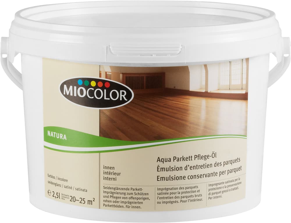 Emulsione conservante per parquet, Aqua Incolore 2.5 l Oli + cere per legno Miocolor 661283600000 Colore Incolore Contenuto 2.5 l N. figura 1