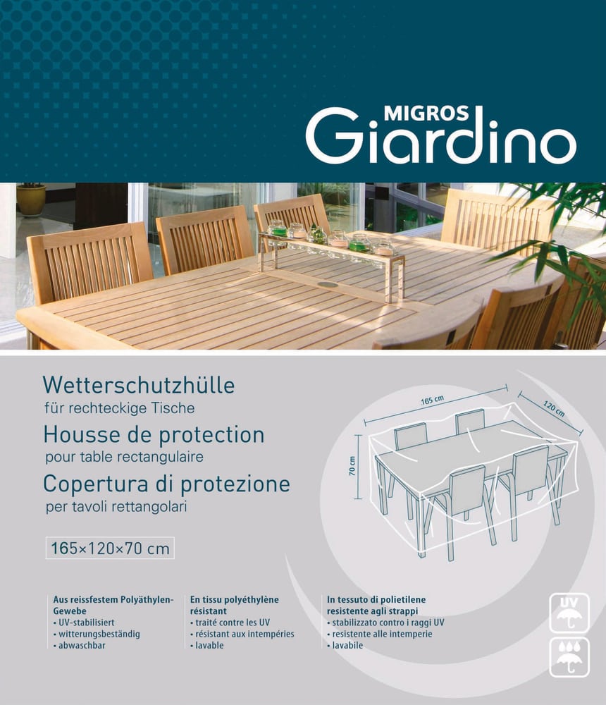 Housse de protection pour table rectangulaire Housse de protection Do it + Garden 753713400000 Photo no. 1