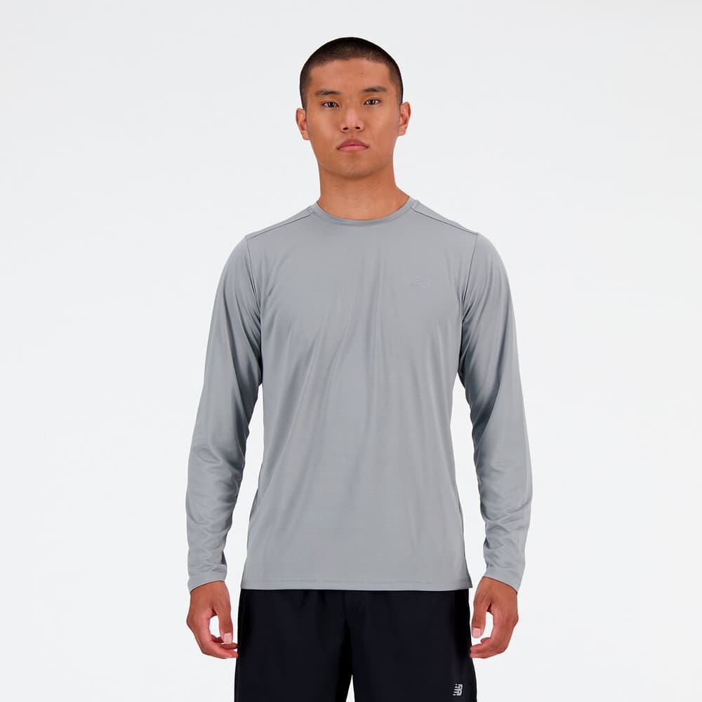 Run Long Sleeve T-Shirt Chemise à manches longues New Balance 474158600380 Taille S Couleur gris Photo no. 1