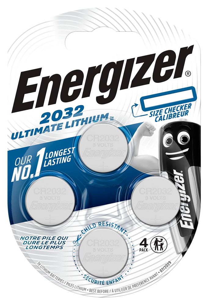 Ultimate Lithium CR2032 4 Stk Knopfzelle Energizer 704769300000 Bild Nr. 1