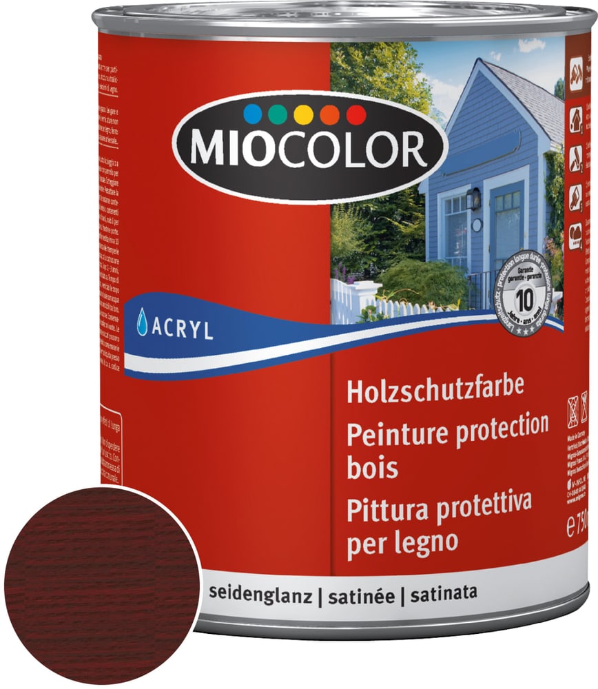 Acryl Holzlasur Palisander 750 ml Holzlasur Miocolor 661120200000 Farbe Palisander Inhalt 750.0 ml Bild Nr. 1