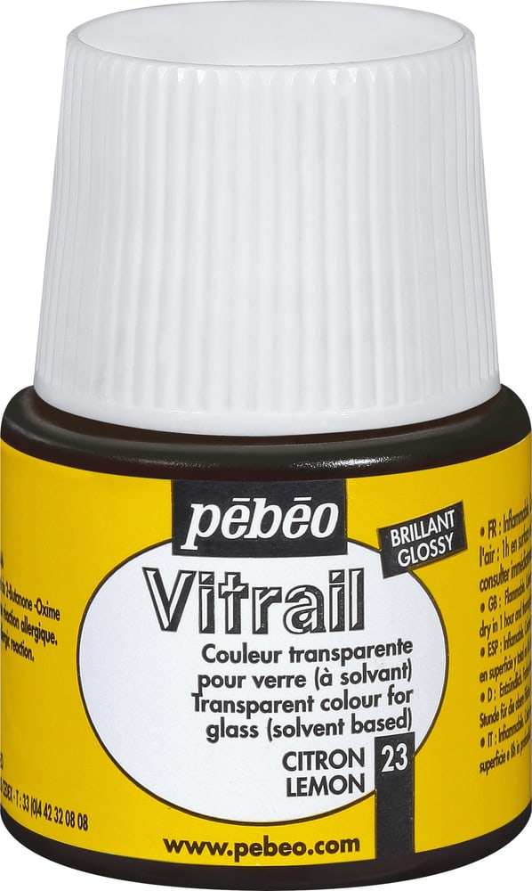Pébéo Vitrail glossy lemon 23 Glasfarbe Pebeo 663506102300 Farbe Limone Bild Nr. 1