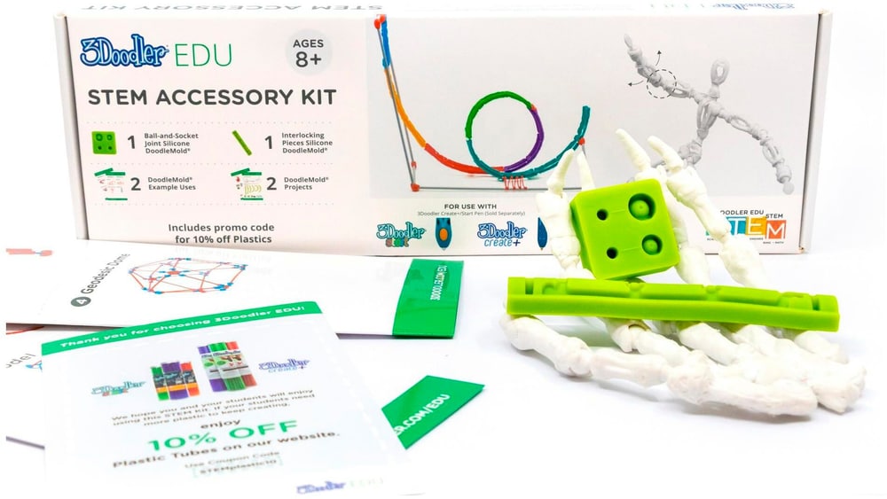Kit di accessori STEM per penna 3D Verde/Bianco Penne 3D 3Doodler 785302426422 N. figura 1