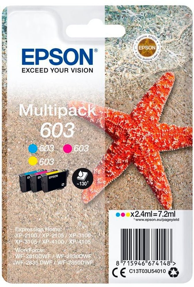 Multipack 3-colours 603 Ink Cartuccia d'inchiostro Epson 785302432123 N. figura 1