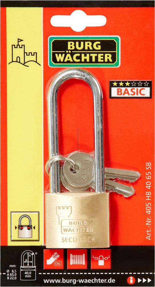 Secu-Lock 405 HB 40 65 Lucchetti Burg-Wächter 614062000000 N. figura 1