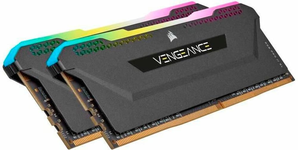 DDR4-RAM Vengeance RGB PRO SL Black iCUE 3200 MHz 2x 8 GB Mémoire vive Corsair 785302409460 Photo no. 1