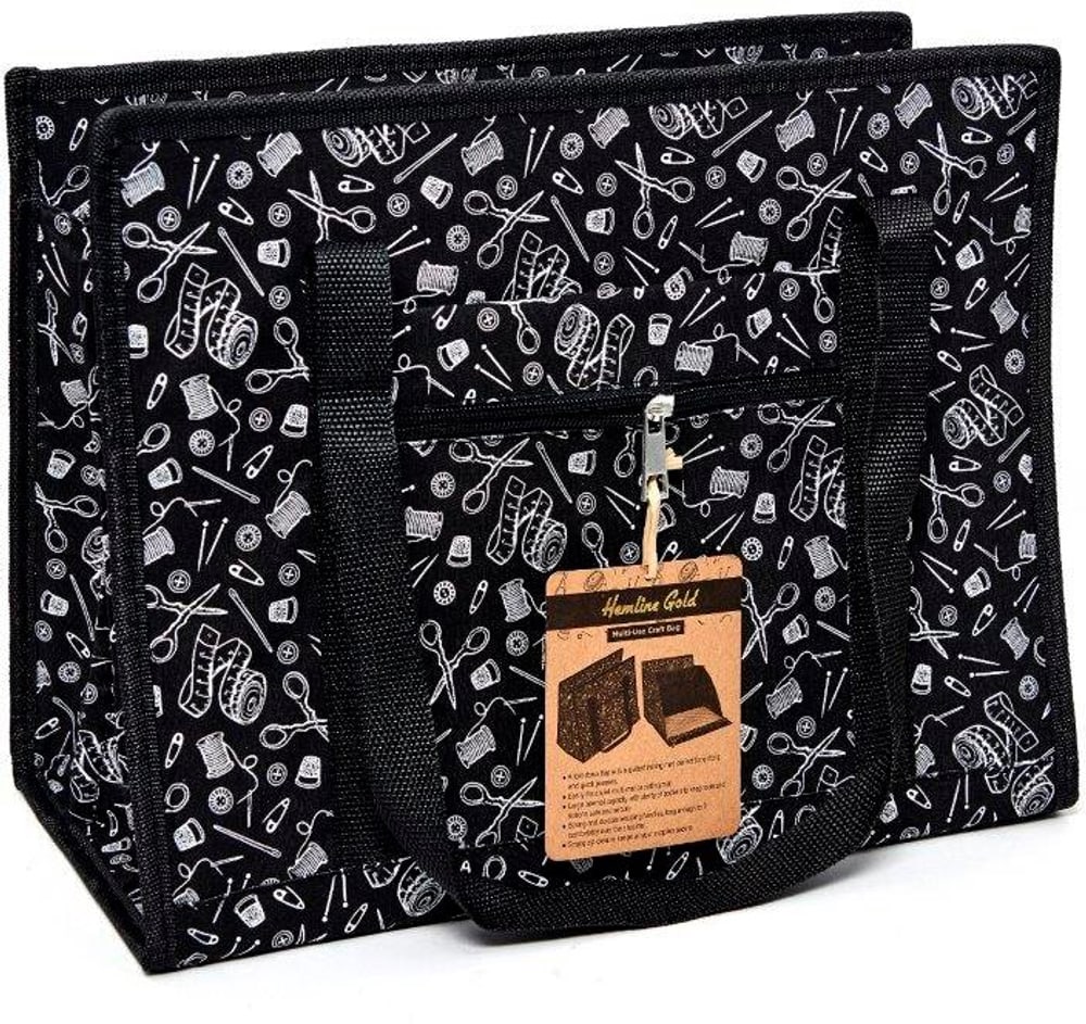 Borsa dorata, nera/bianca Hemline 669700125790 N. figura 1