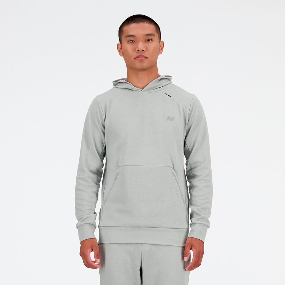 Tech Knit Pull Over Hoodie Sweatshirt à capuche New Balance 474130400581 Taille L Couleur gris claire Photo no. 1