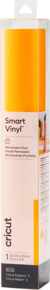 Film de vinyle Smart Matt Permanent 33 x 91 cm, Jaune Matériaux pour traceurs de découpe Cricut 669606300000 Photo no. 1