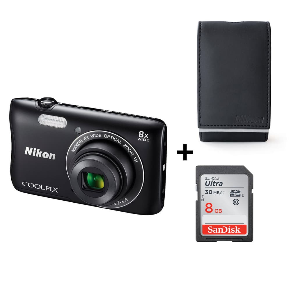 Coolpix S3700 schwarz Bundle Nikon 79341320000015 Bild Nr. 1