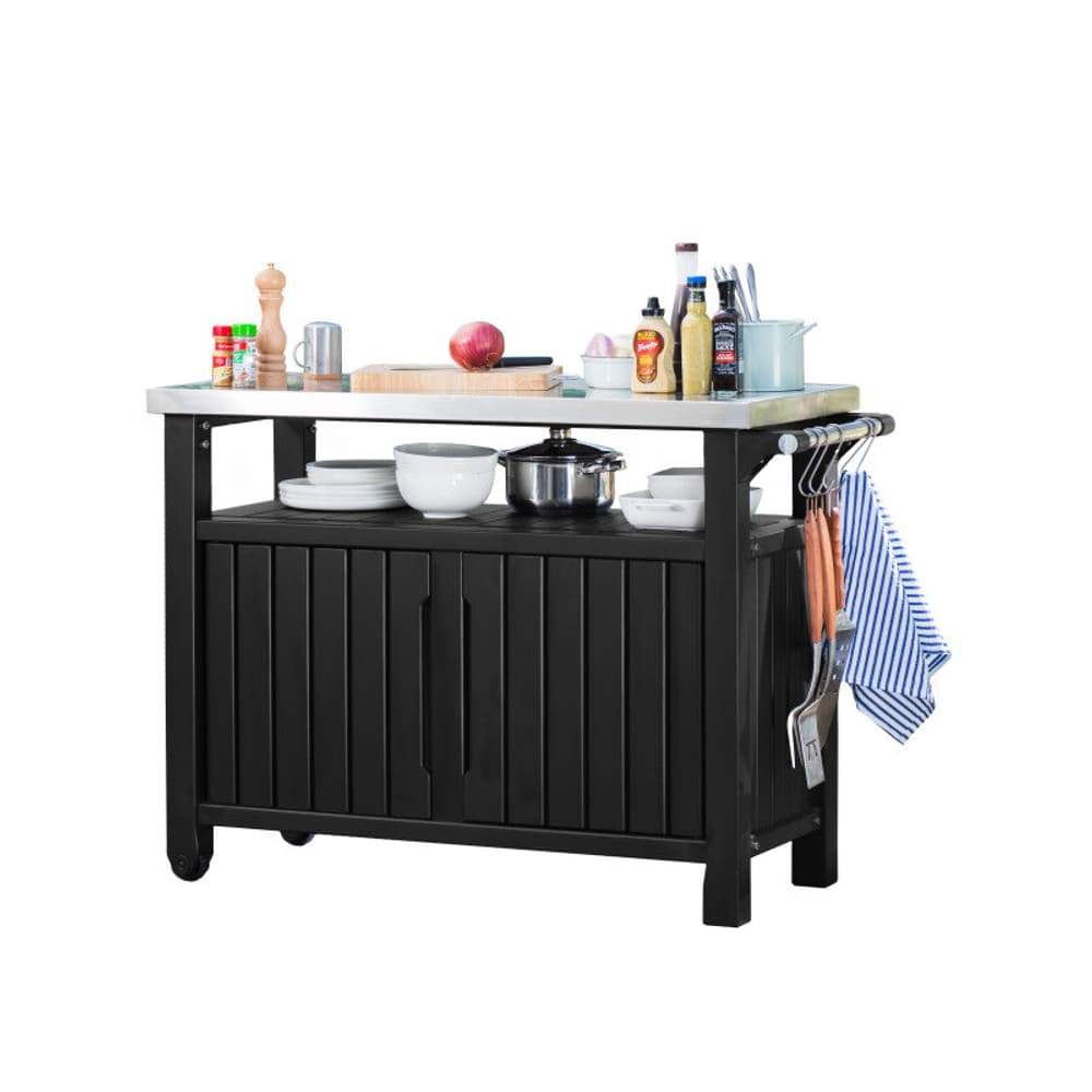 Grill Table d'appoint 207 litres anthracite 123.7 x 54 x 90 cm Table Keter 669294200000 Photo no. 1