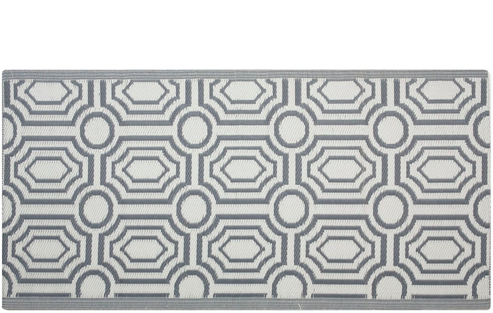 Tappeto da esterno grigio scuro 90 x 180 cm BIDAR Tappeto per esterni Beliani 655505800000 N. figura 1