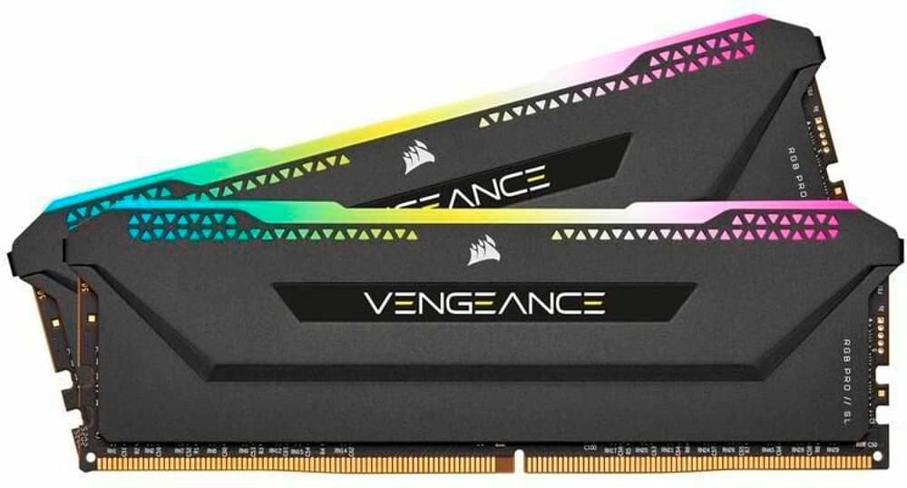 DDR4-RAM Vengeance RGB PRO SL Black iCUE 3200 MHz 2x 16 GB Mémoire vive Corsair 785302409467 Photo no. 1