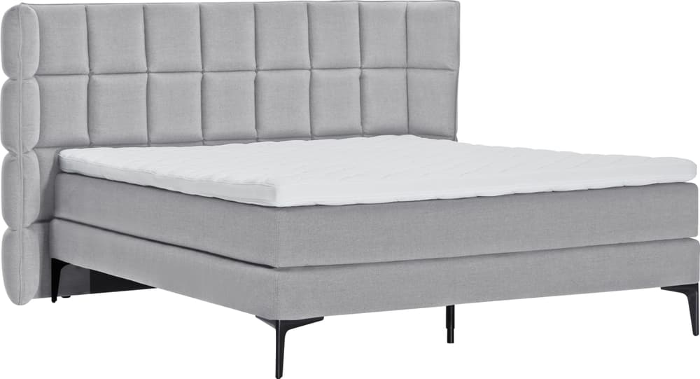 LUNE Lit Boxspring 407931100000 Dimensions L: 160.0 cm x P: 200.0 cm Couleur Gris clair Photo no. 1