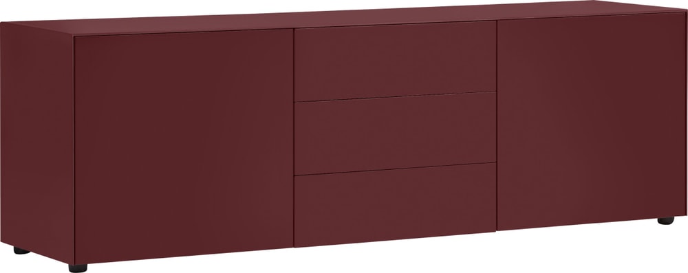 LUX Buffet bas 400840900033 Dimensions L: 180.0 cm x P: 46.0 cm x H: 56.0 cm Couleur Rouge foncé Photo no. 1