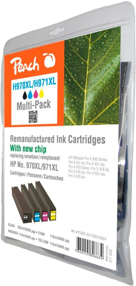 Multipack HP Nr. 971XL BKCMY Cartuccia d'inchiostro Peach 785300154238 N. figura 1