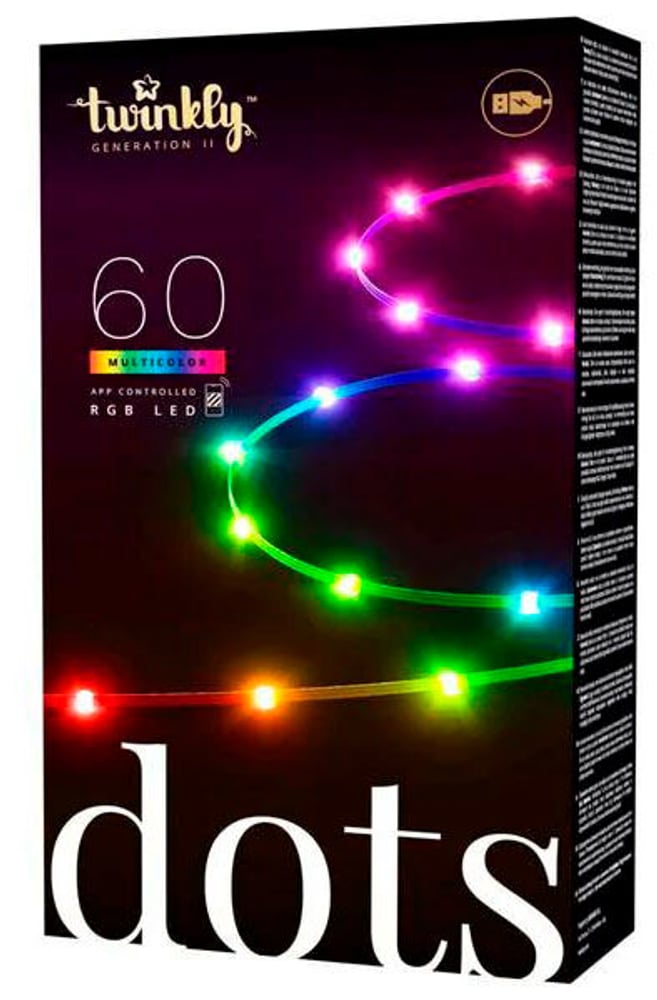 Bande LED Dots, 60 LEDs, 3 m, RGB Strisce LED twinkly 785300168865 N. figura 1