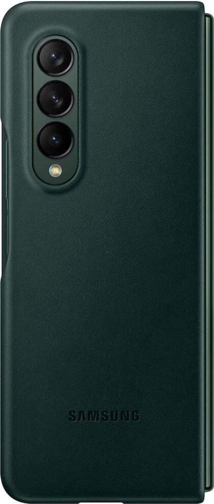Galaxy Z Fold3 Leather Cover Green Smartphone Hülle Samsung 785302422747 Bild Nr. 1