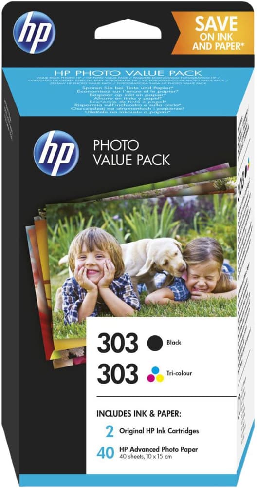 303 Valuepack inkl. Photo Paper Cartuccia d'inchiostro HP 798543400000 N. figura 1