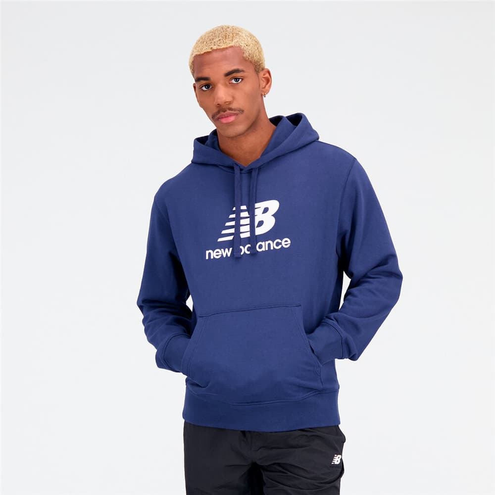 Essentials Stacked Logo Hoodie Hoodie New Balance 469539600322 Taille S Couleur bleu foncé Photo no. 1