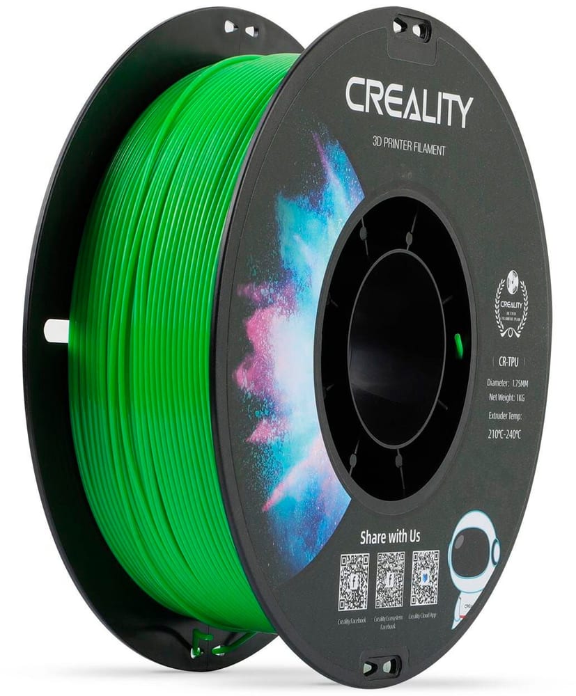 Filamento TPU, Verde, 1,75 mm, 1 kg Filamento per stampante 3D Creality 785302414993 N. figura 1