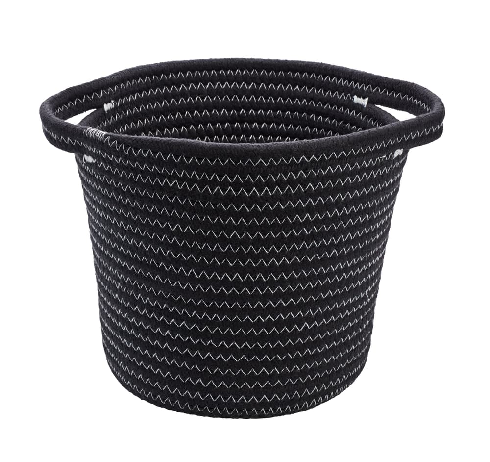 Aufbewahrungskorb Rope Korb diaqua 674118400000 Farbe Schwarz Grösse 22 X 22 X 19 CM Bild Nr. 1