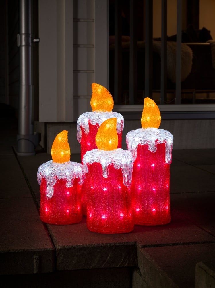 Bougies d'avent LED acrylique, set de 4 Konstsmide 61317020000016 Photo n°. 1