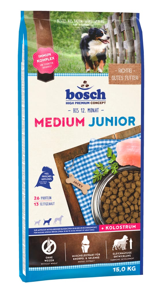 Medium Junior, 15 kg Aliments secs bosch HPC 658283900000 Photo no. 1