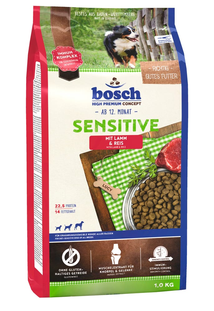 Sensitive agneau et riz, 1 kg Aliments secs bosch HPC 658290700000 Photo no. 1