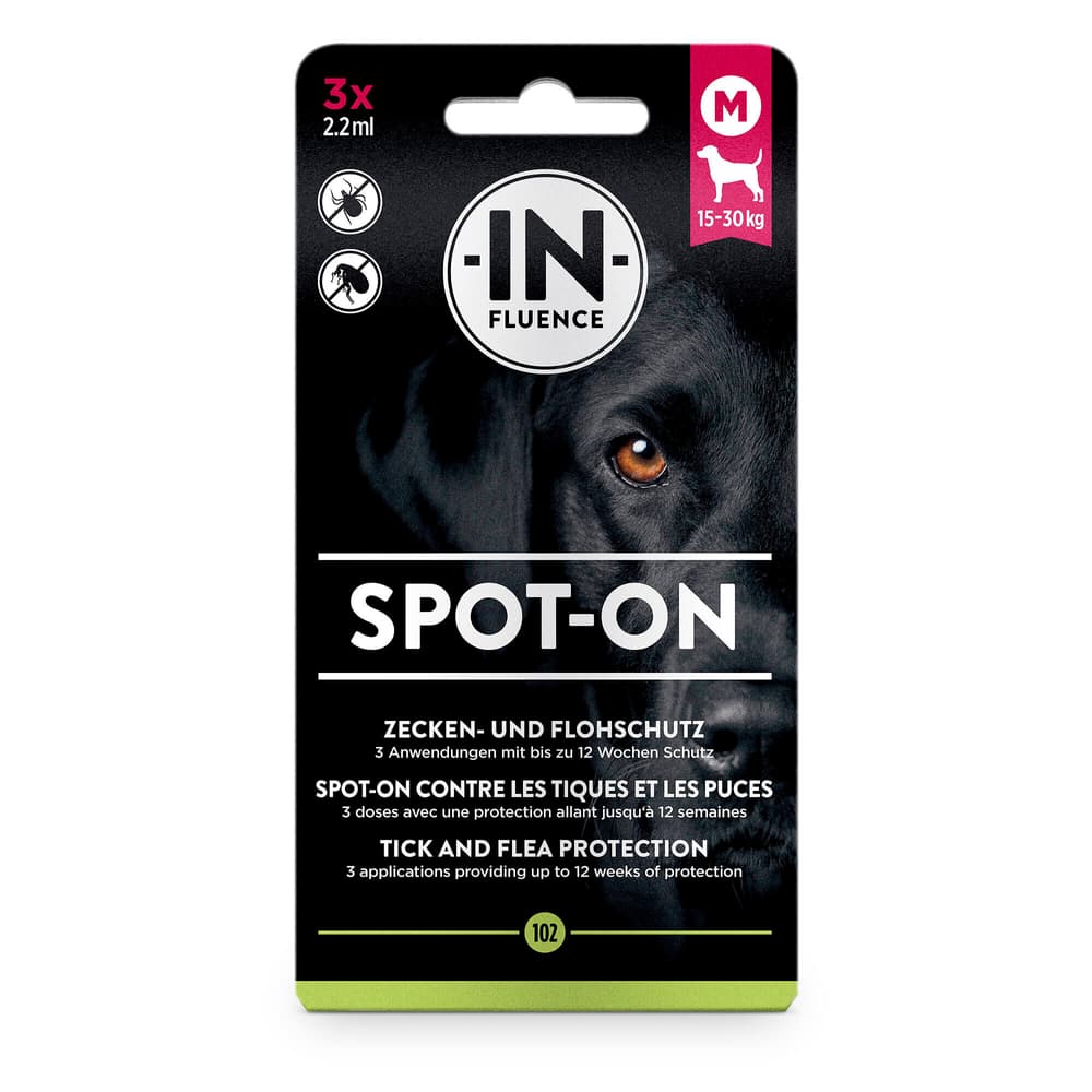 Spot-On cane M, 3x 2.2 ml Gocce repellenti per insetti meikocare 658369300000 N. figura 1