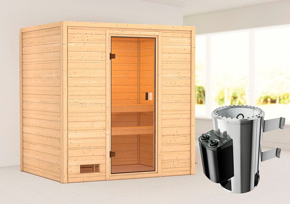 Sauna Selena accesso frontale Sauna Karibu 647551200000 N. figura 1